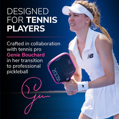 Versix Vector Genie Bouchard Pink Signature Pickleball Paddle