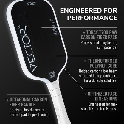 Versix Vector Carbon Fiber Pickleball Paddle