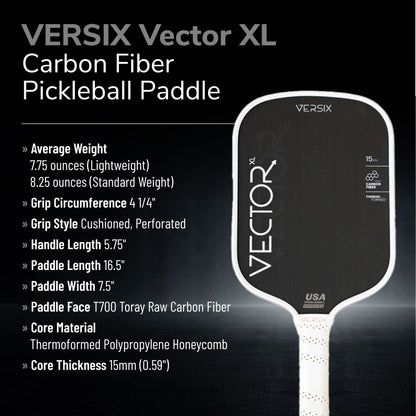 Versix Vector Carbon Fiber Pickleball Paddle